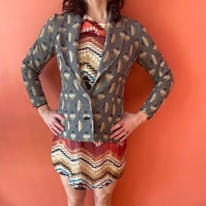 Vintage 70s lightweight pattern blazer